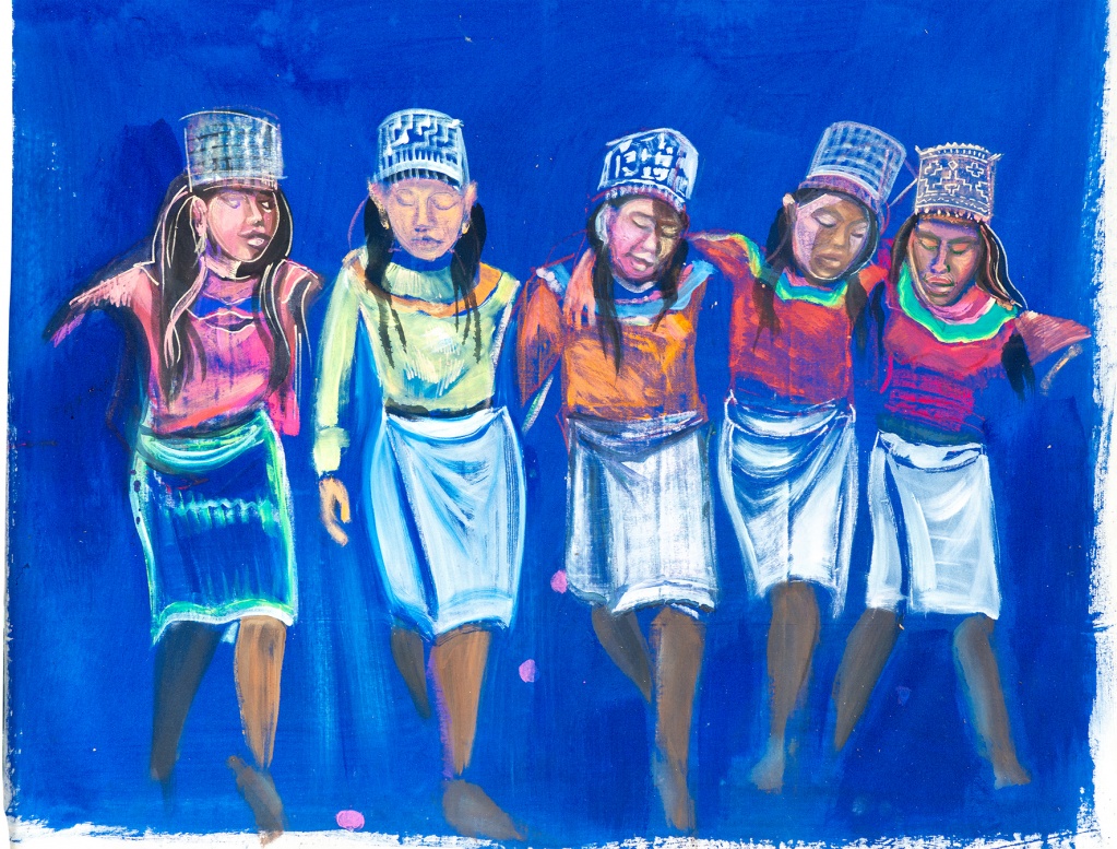 Tanec, 2025, akryl na plátně, 120 x 150 cm Tanec, 2025, akryl na plátně, 120 x 150 cm